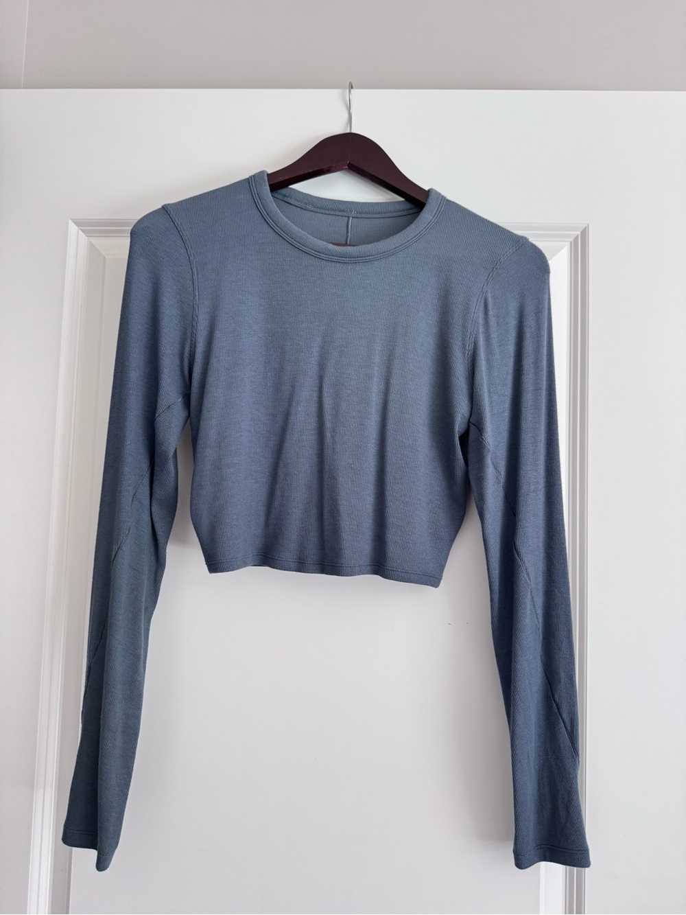 lululemon athletica Cropped Crewneck Long-Sleeve Top - Slate Blue